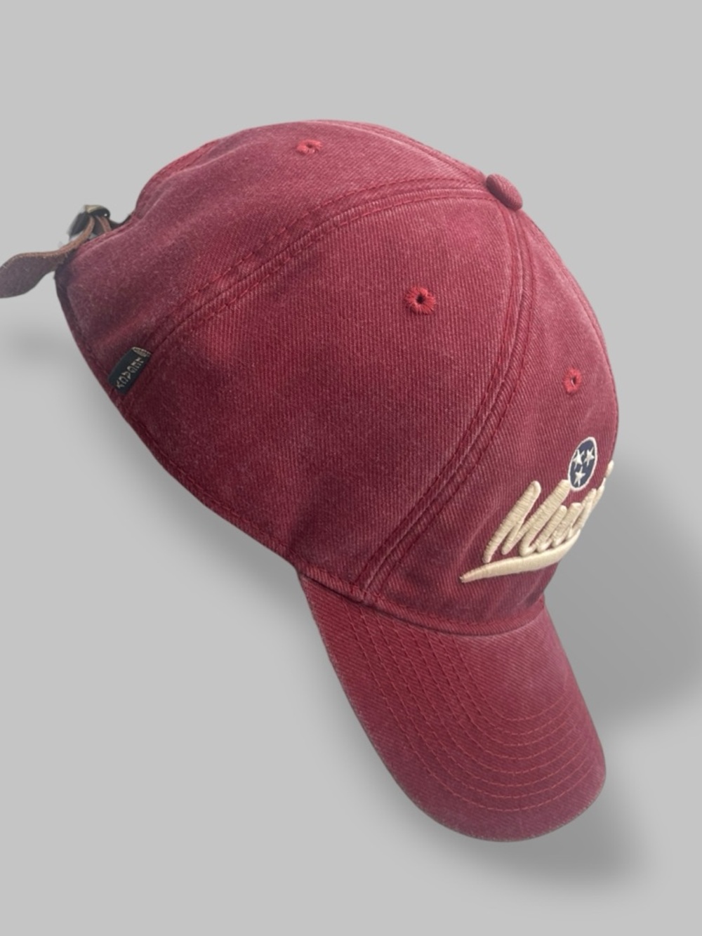 Music City Nashville Embroidered Baseball Cap - Burgundy - Legacy - Picture 4 of 12